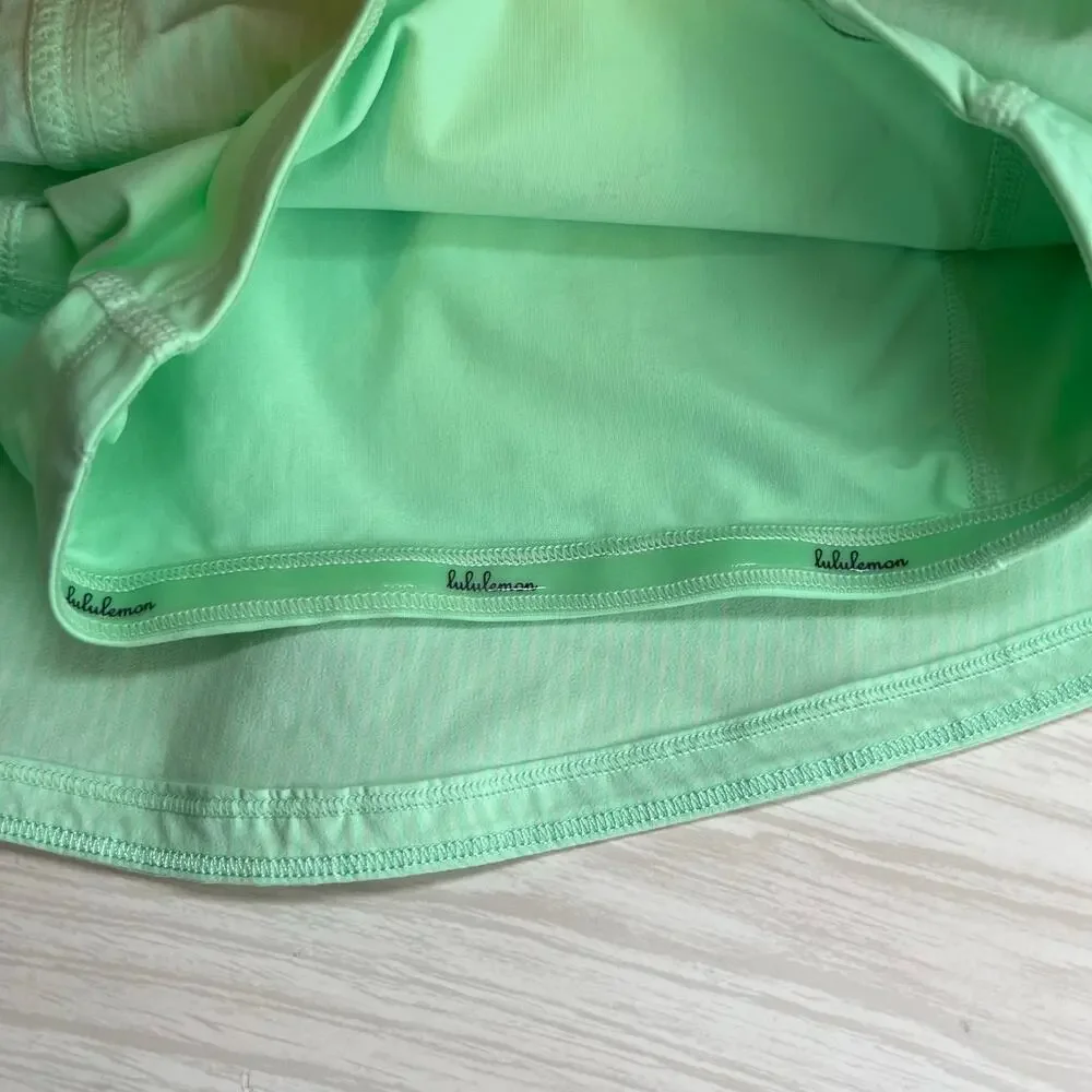 Lululemon Run Pace Skirt in Fresh Teal and White Women's Size 10